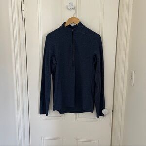 Lululemon Like New Men's Heathered Blue Soft Jersey Half Zip M